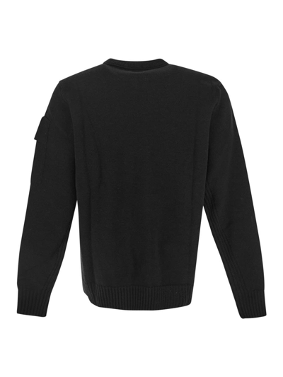 Shop C.p. Company Crewneck Knit In Black