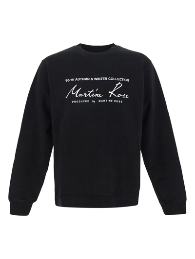 Shop Martine Rose Logo Print Sweatshirt In Black