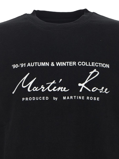 Shop Martine Rose Logo Print Sweatshirt In Black