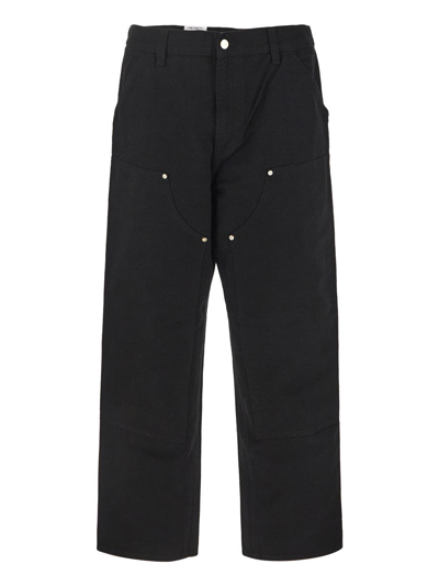 Shop Carhartt Dearborn Double Knee Pants In Black