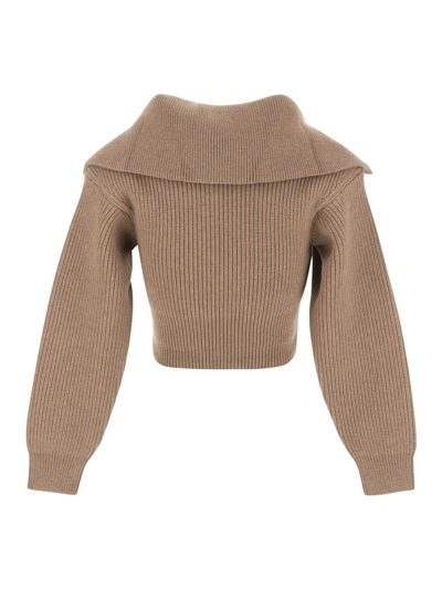 Shop Jacquemus La Maille Risoul Sweater In Beige