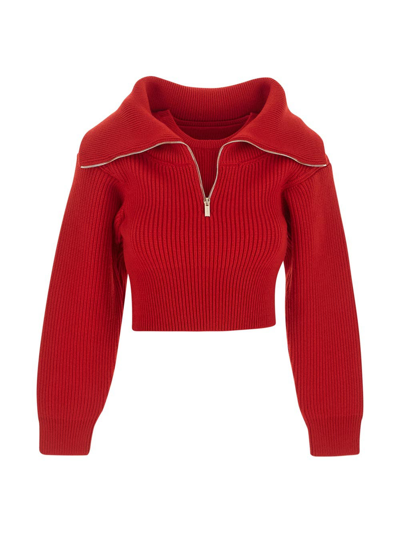 Shop Jacquemus La Maille Risoul Sweater In Red