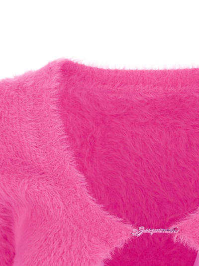 Shop Jacquemus La Maille Neve Manches Longues In Pink