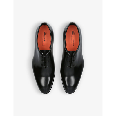 Santoni Carter Wholecut Oxford Shoes In Black