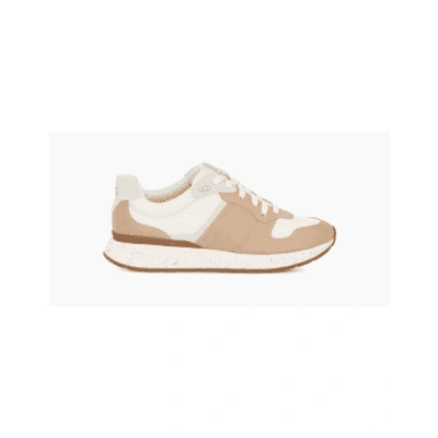 Shop Ugg White And Pink Retrainer Runner Style Trainers