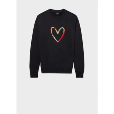 Shop Paul Smith Black Swirl Heart Sweatshirt