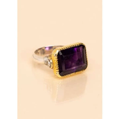 Shop Une A Une Art Deco Amethyst Ring