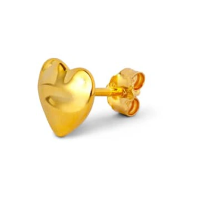 Shop Lulu Copenhagen Melted Heart Earring In Gold