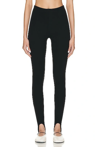 Leset Rio Stretch-ponte Stirrup Leggings In Black