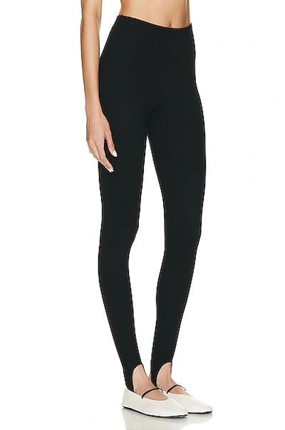 Leset Rio Stretch-ponte Stirrup Leggings In Black