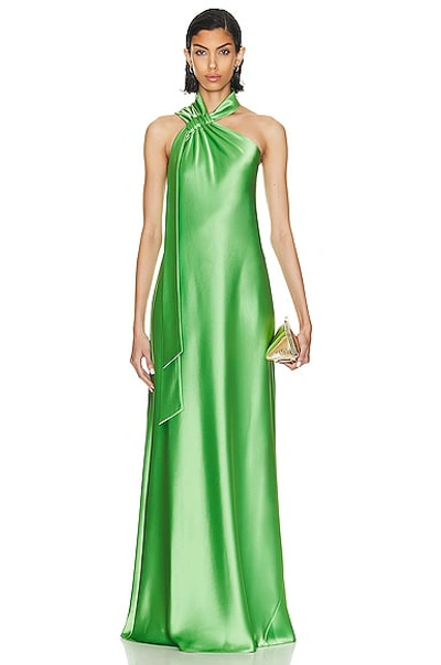 Shop Galvan Ushuaia Dress In Paris Green