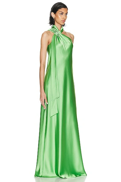 Shop Galvan Ushuaia Dress In Paris Green