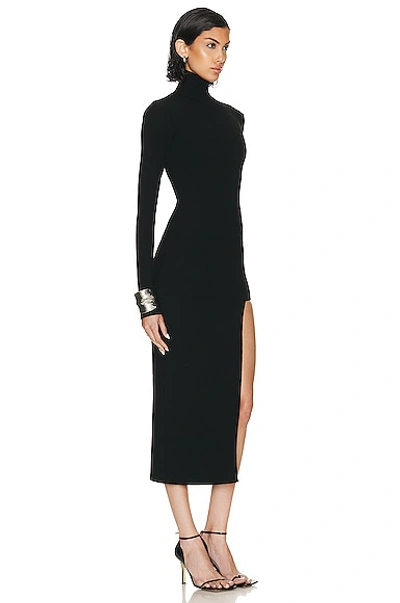 Shop Zeynep Arcay Asymmetric Midi Dress In Black