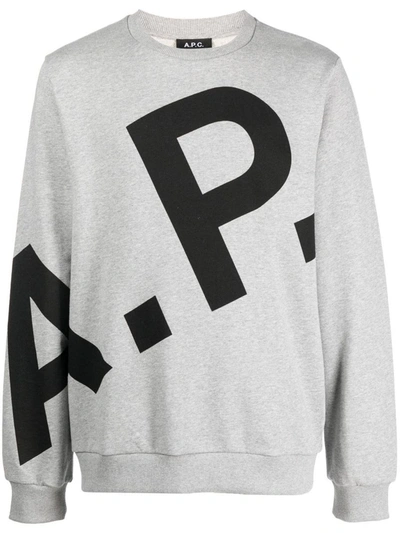 Shop Apc A.p.c. Sweatshirts In Gris Clair Chine