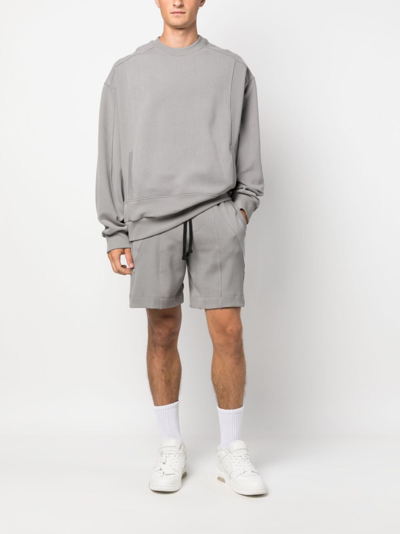 Styland Organic Cotton Track Shorts In Grey