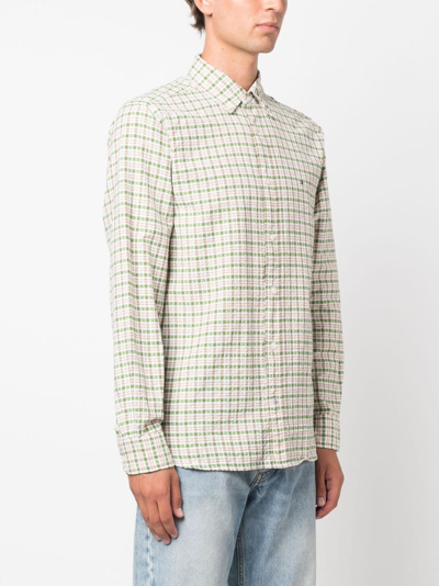 Tommy Hilfiger Men's Oxford Multi Gingham Printed Regular Fit Shirt In Green