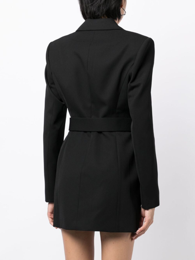 Alexander Wang Belted Blazer Mini Dress In Black