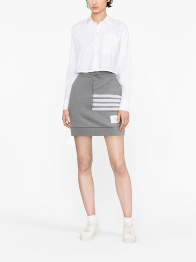 Shop Thom Browne 4-bar Stripe Miniskirt In Grey