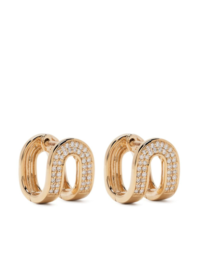 Dana Rebecca Designs 14kt Yellow Gold Nana Bernice Reversible Huggies Diamond Earrings In Gold