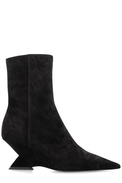 Shop Attico The  Cheope Pointed Toe Boots In Black