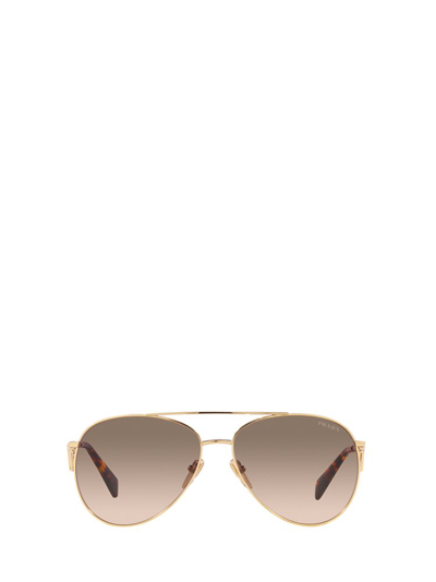 Shop Prada Eyewear Aviator Frame Sunglasses In Multi