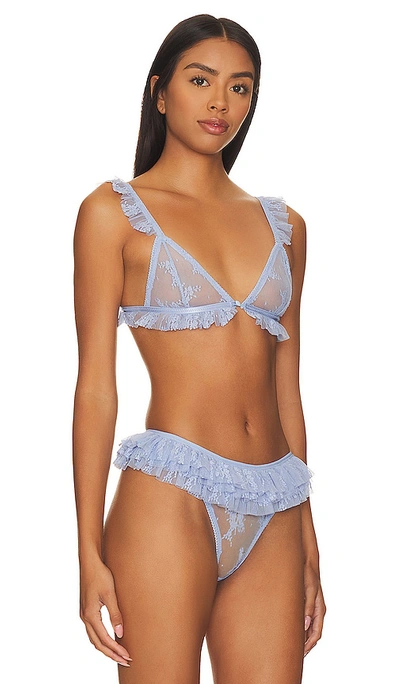 Shop Free People X Intimately Fp Feeling Frilly Triangle Bralette In Blue