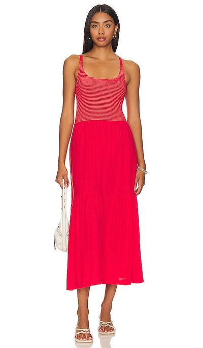 Shop Nation Ltd Penelope Cross Back Midi Dress In Red