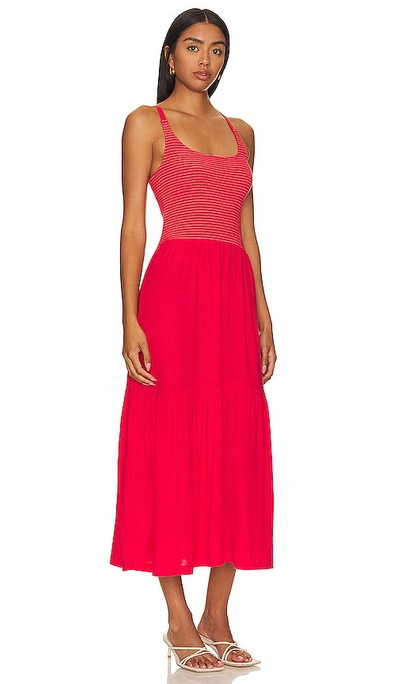 Shop Nation Ltd Penelope Cross Back Midi Dress In Red