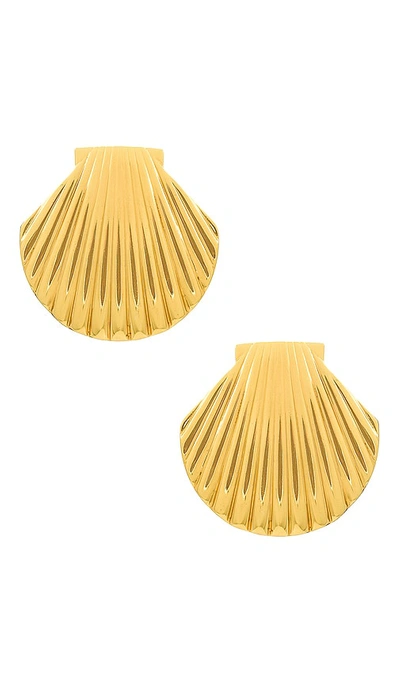 Shop Aureum Bernadette Earrings In Metallic Gold