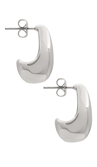 Joolz By Martha Calvo Justine Hoops In Metallic Silver