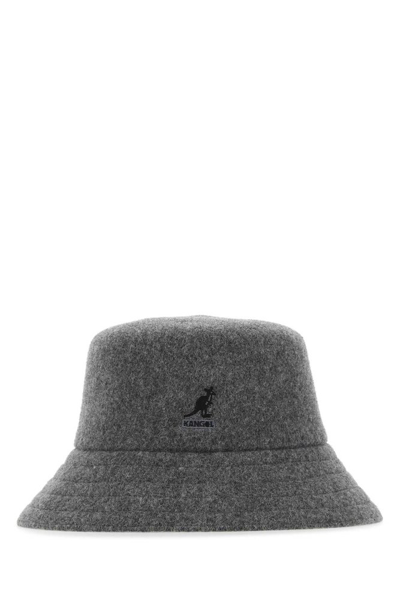Shop Kangol Logo Embroidered Bucket Hat In Grey
