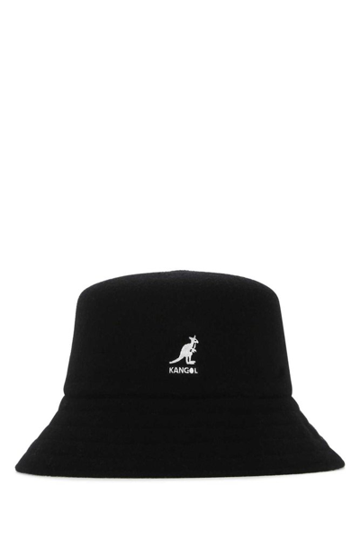 Shop Kangol Logo Embroidered Bucket Hat In Black