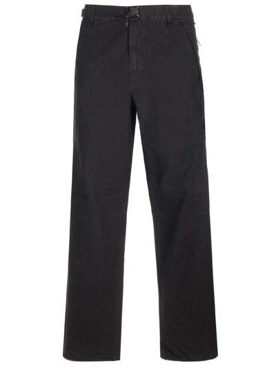 Shop C.p. Company Belted Straight Leg Pants In Black