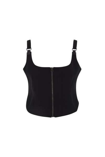 Shop Tom Ford Square Neck Corset Top In Black
