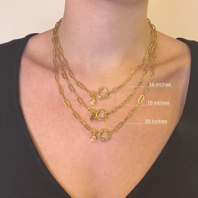 Shop Joey Baby Elaine Paper Clip Chain Necklace In Gold