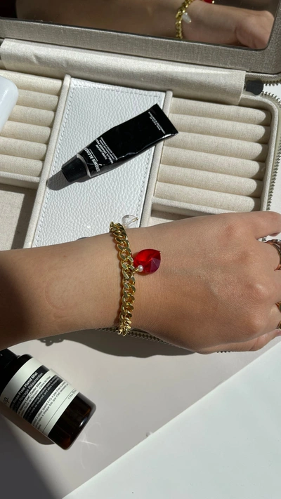 Shop Joey Baby Kokoro Chain And Red Heart Bracelet In Multi