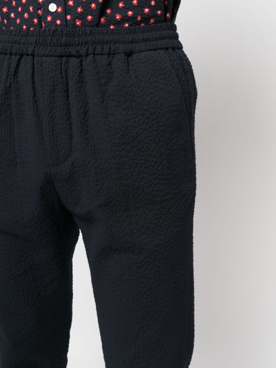 Tommy Hilfiger Seersucker-texture Track Pants In Blue
