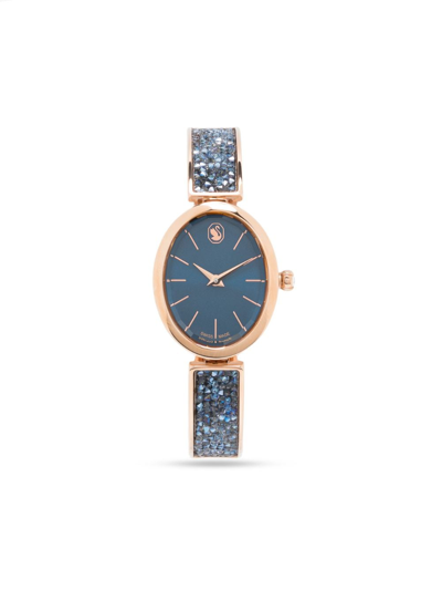 Shop Swarovski Crystal Rock Oval Watch In Blue
