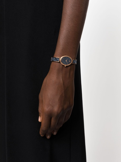 Swarovski Crystal Rock Oval Watch In Blue