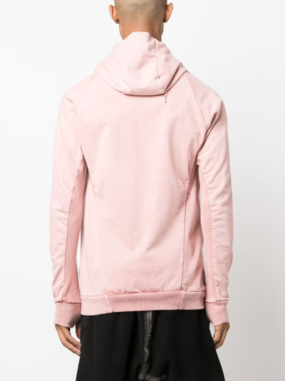 Boris Bidjan Saberi Zip-up Cotton Hooded Jacket In Pink