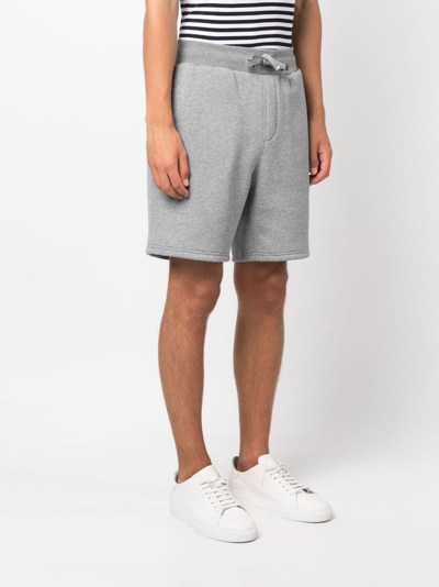 Tommy Hilfiger Logo-embroidered Track Shorts In Grey