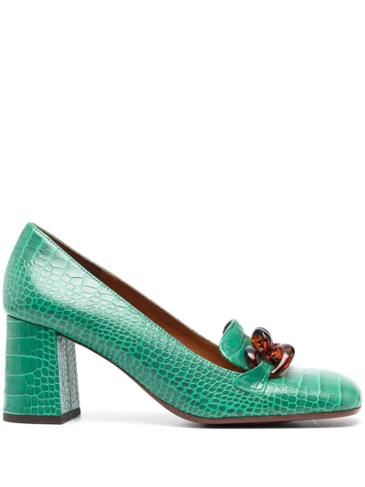 Shop Chie Mihara Ranja Leather 75mm Pumps In Green