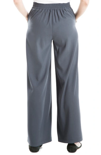 Max Studio Twill Ankle Slim Trousers In Ombreblu-ombre Blue