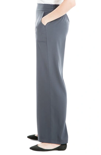 Max Studio Twill Ankle Slim Trousers In Ombreblu-ombre Blue