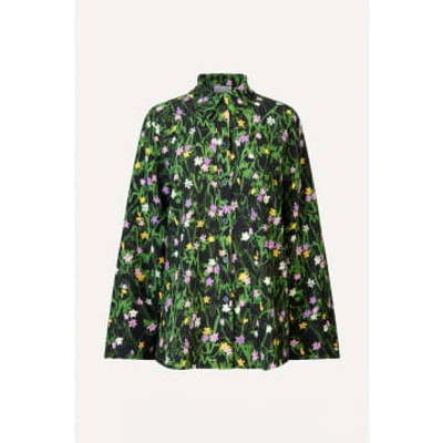 Shop Stine Goya Fluor Mini Flowers Summer Crinkled Shirt