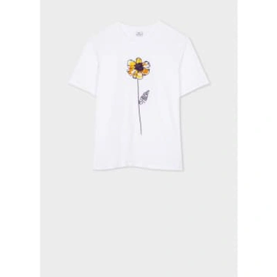 Shop Paul Smith Yellow Flower Graphic T Shirt