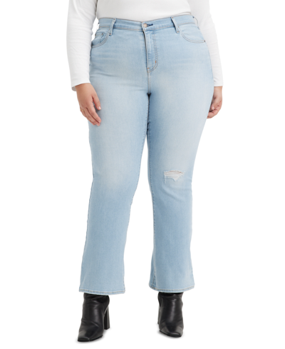 Shop Levi's Trendy Plus Size 725 High-rise Bootcut Jeans In Cut It Close
