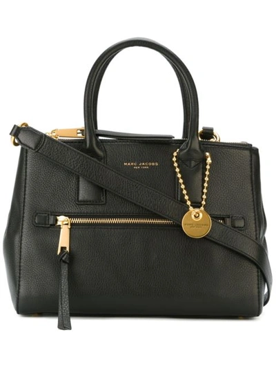 Marc Jacobs Recruit East/west Pebbled Leather Tote In Black