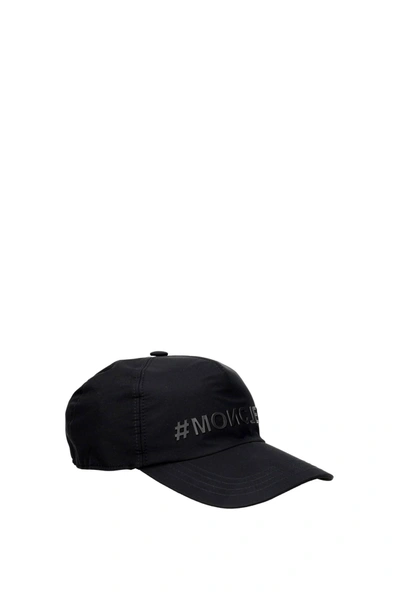 Shop Moncler Hats Grenoble Polyester Black