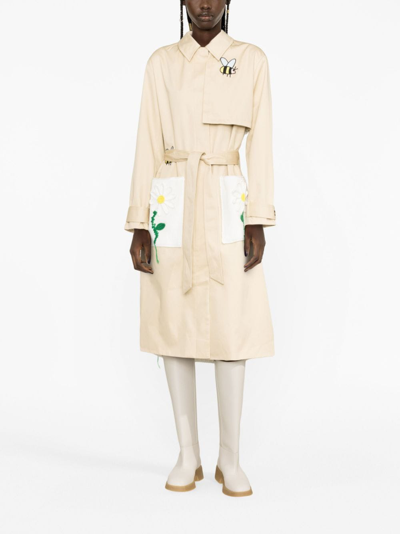 Shop Mira Mikati X Javier Calleja Belted Trench Coat In Nude